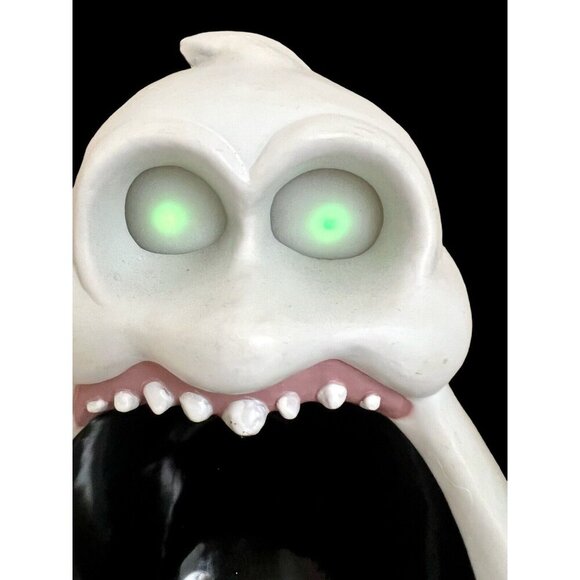 Rare Gemmy Big Mouth Ghost Halloween Animated Talking Candy Bowl Motion Sensor - Picture 10 of 12